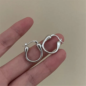 DAIIIBABYYY  -  New Minimalist Geometric Earrings For Women European American Style Personality Buckle Earrings Party Jewelry